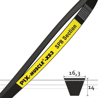 17x14 (SPB MUSCLE) erősített, burkolt keskeny profilú ékszíj 4