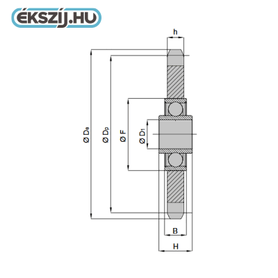 12B csapágyazott lánckerekek LK12B-1/15cs 1