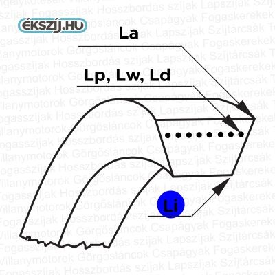 10x6 ( Z ) burkolt klasszikus ékszíj 10x635%MOG 0