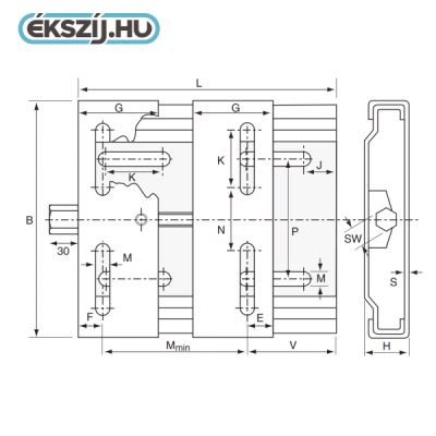 Osztott fedlapos villanymotor rögzítő talp 4