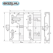 Osztott fedlapos villanymotor rögzítő talp 4