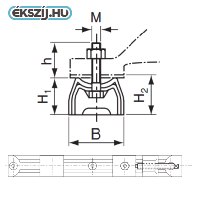 Sínes villanymotor rögzítő talp pár 4